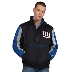 New York Giants Starter Thursday Night Gridiron Half-Zip Jacket Black - NFL