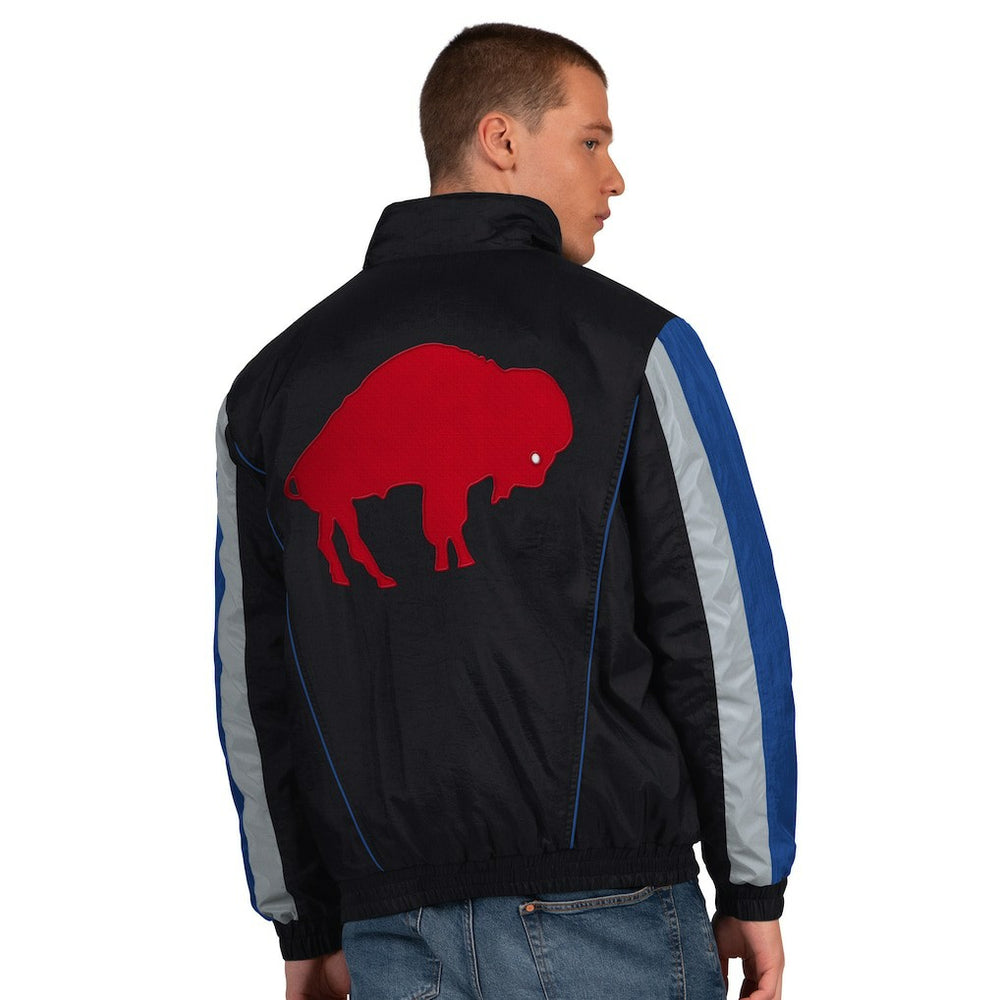 Buffalo Bills Starter Thursday Night Gridiron Vintage Logo Half-Zip Jacket Black - NFL
