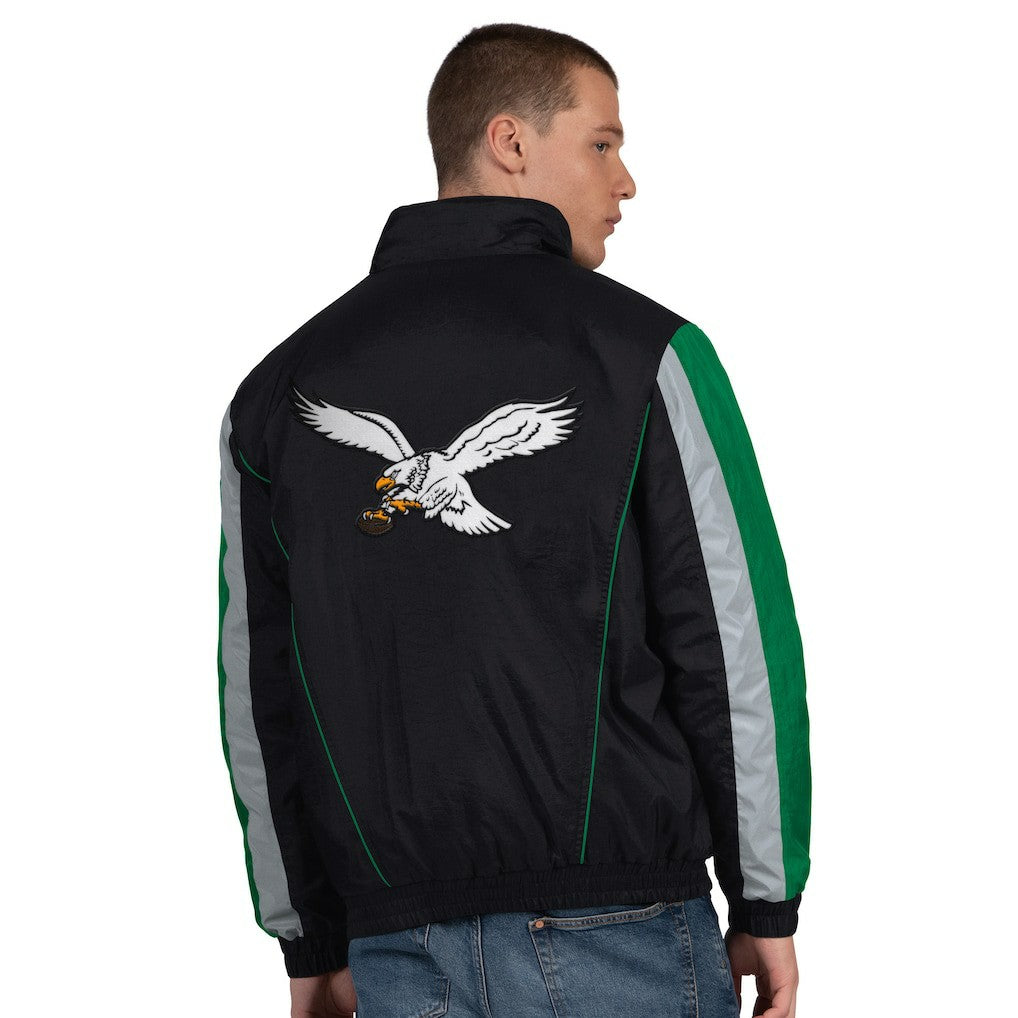 Philadelphia Eagles Starter Thursday Night Gridiron Vintage Logo Half-Zip Jacket Black - NFL
