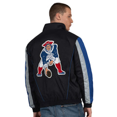 New England Patriots Starter Thursday Night Gridiron Vintage Logo Half-Zip Jacket Black - NFL