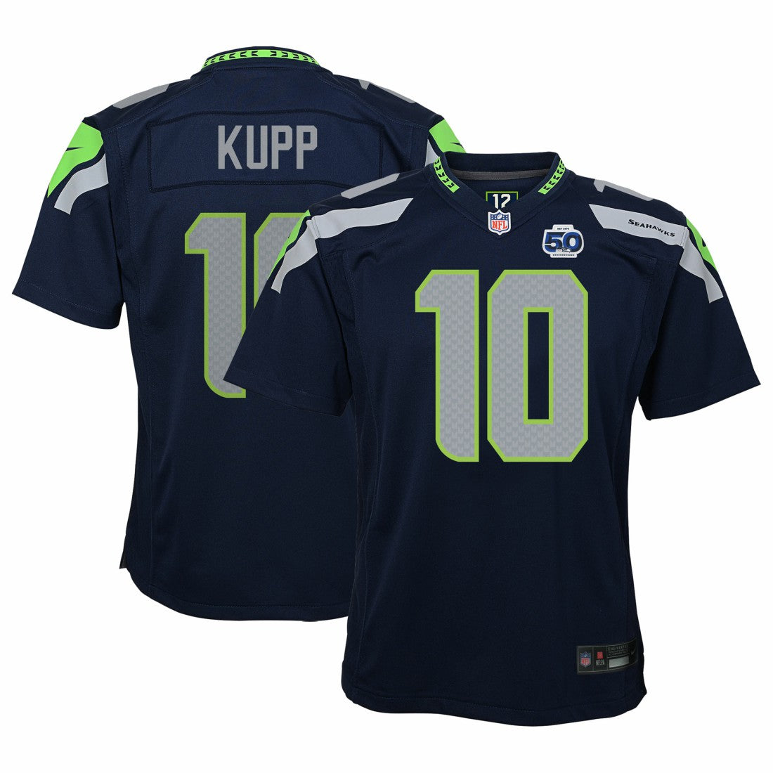 Cooper Kupp Seattle Seahawks Youth 50th Season Game Jersey College Navy - Nike