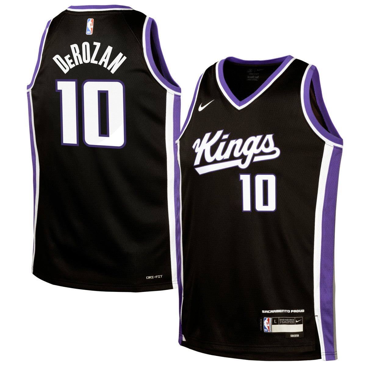 DeMar DeRozan Sacramento Kings Youth Swingman Jersey - Icon Edition - Black | NBA Jerseys