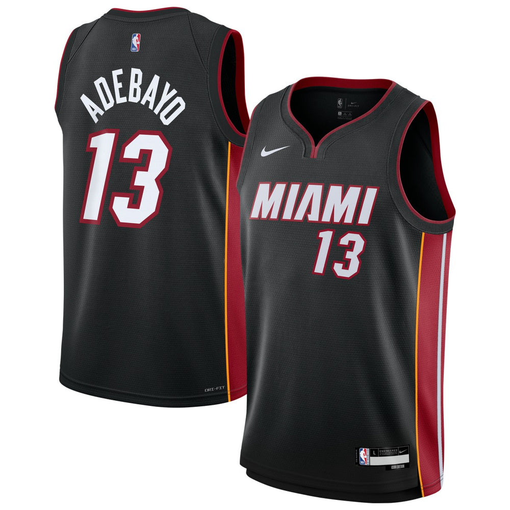 Nike - Bam Adebayo Miami Heat Youth Swingman Jersey - Icon Edition - Black