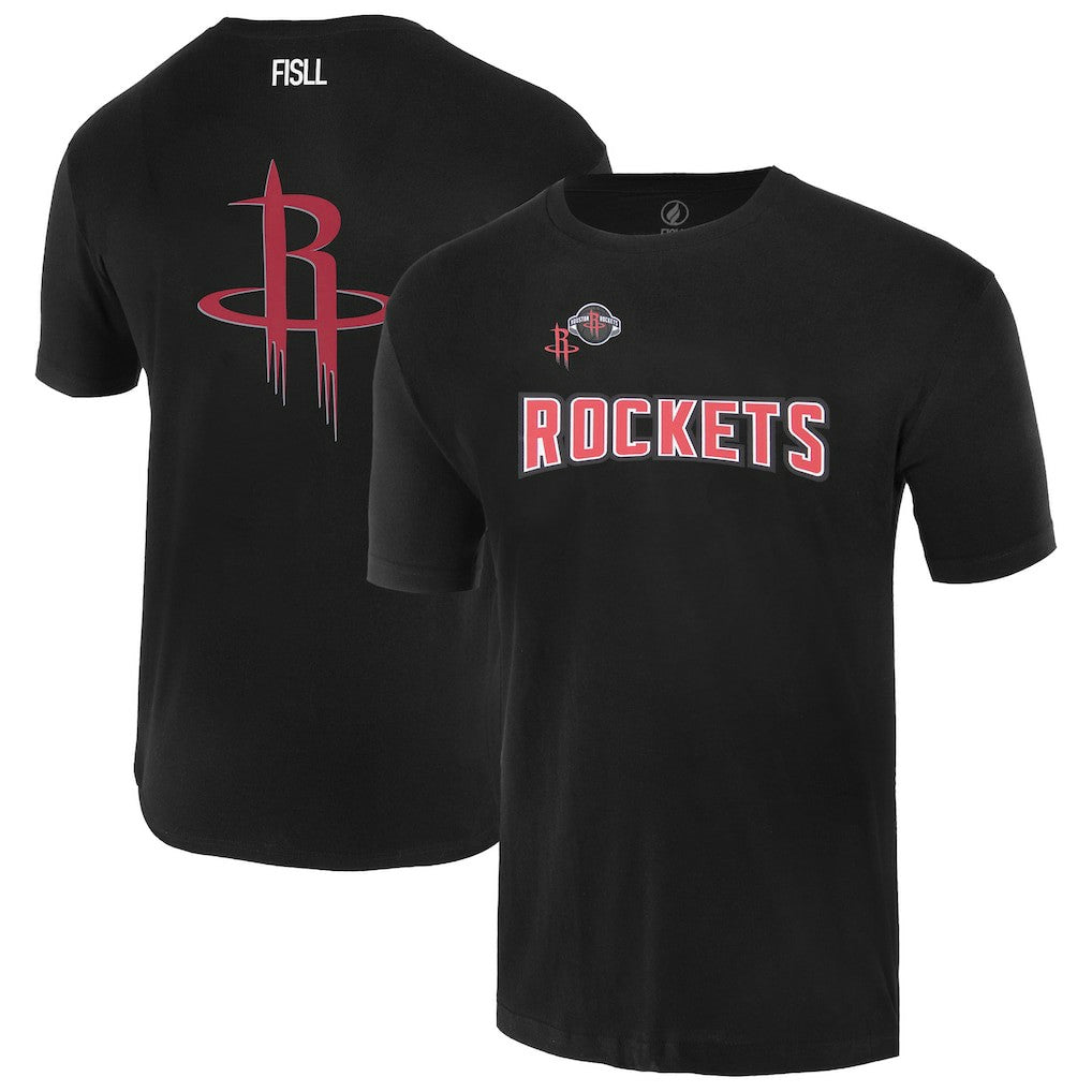 NBA - Houston Rockets FISLL Unisex Oversize Logo T-Shirt - Black