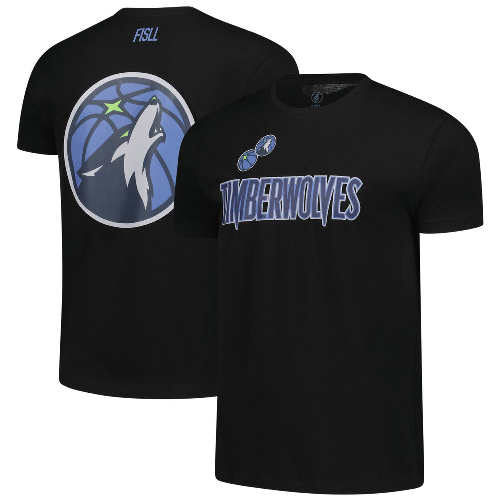 NBA - Minnesota Timberwolves FISLL Unisex Oversize Logo T-Shirt - Black