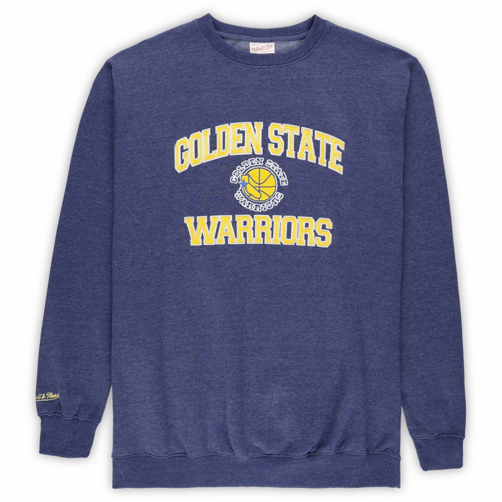 Mitchell & Ness - Golden State Warriors Hardwood Classics Big & Tall Crewneck Sweatshirt - Heather Royal