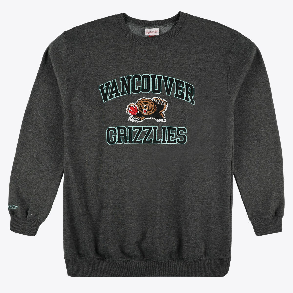 Mitchell & Ness - Memphis Grizzlies Hardwood Classics Big & Tall Crewneck Sweatshirt - Heather Charcoal