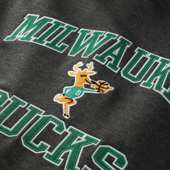 Mitchell & Ness - Milwaukee Bucks Hardwood Classics Big & Tall Crewneck Sweatshirt - Heather Charcoal