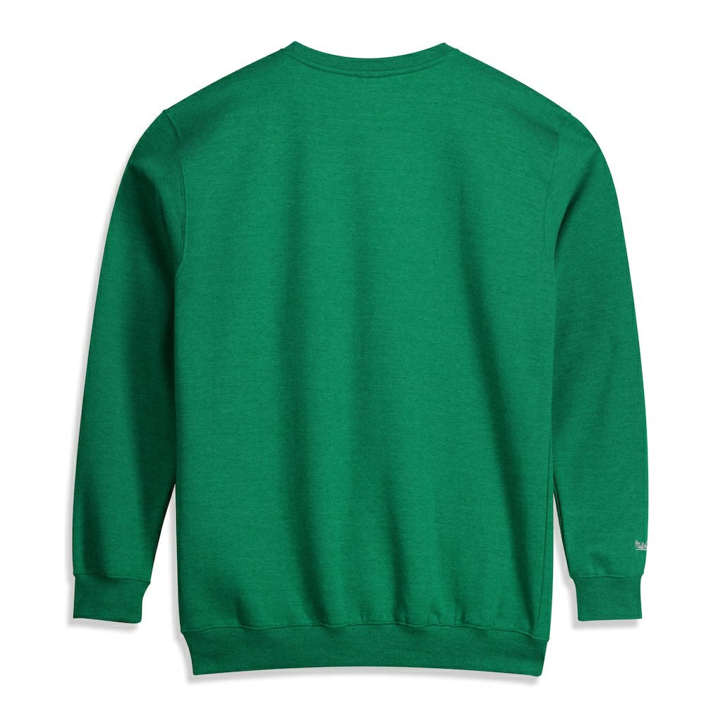 Mitchell & Ness - Boston Celtics Hardwood Classics Big & Tall Crewneck Sweatshirt - Heather Kelly Green