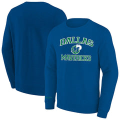 Mitchell & Ness - Dallas Mavericks Hardwood Classics Big & Tall Crewneck Sweatshirt - Heather Blue