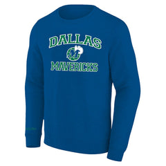 Mitchell & Ness - Dallas Mavericks Hardwood Classics Big & Tall Crewneck Sweatshirt - Heather Blue