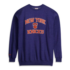 Mitchell & Ness - New York Knicks Hardwood Classics Big & Tall Crewneck Sweatshirt - Heather Blue
