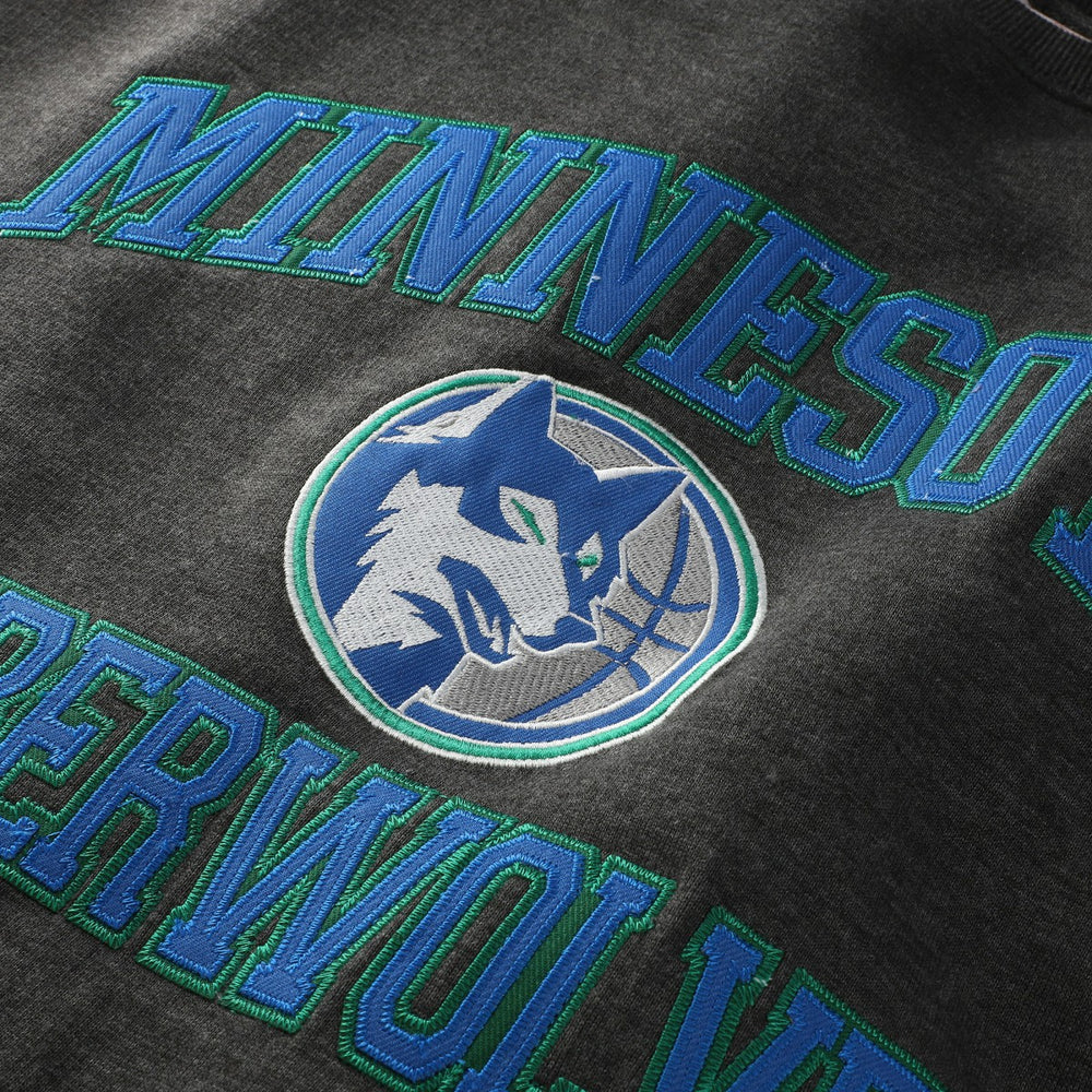 Mitchell & Ness - Minnesota Timberwolves Hardwood Classics Big & Tall Crewneck Sweatshirt - Heather Charcoal