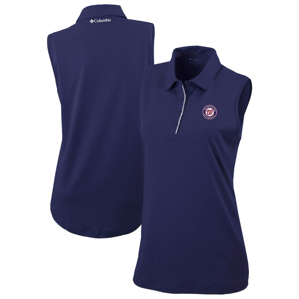 Washington Nationals Columbia Women's Tend The Ball Sleeveless Polo for sale