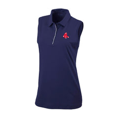 Boston Red Sox Columbia Women's Tend The Ball Sleeveless Polo On Sale