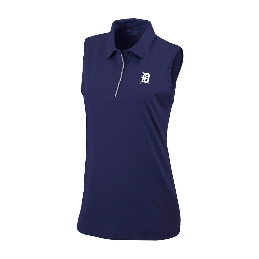 Detroit Tigers Columbia Women's Tend The Ball Sleeveless Polo Clearance