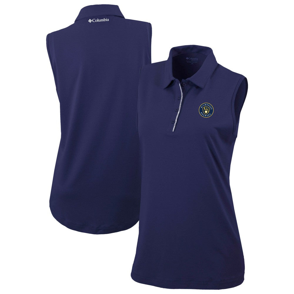 Milwaukee Brewers Columbia Women's Tend The Ball Sleeveless Polo Lifestyle