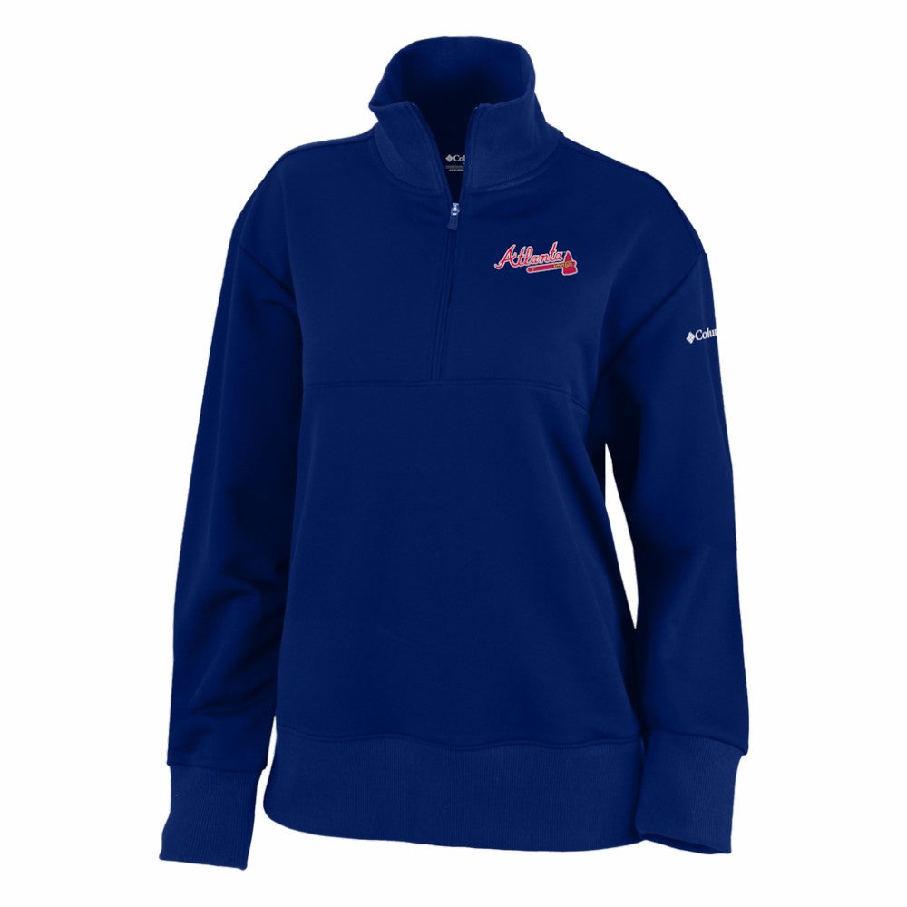 Atlanta Braves Columbia Women's Birchwood Hills Quarter-Zip Pullover for sale