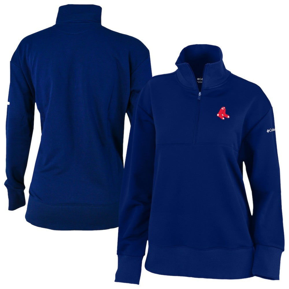 Boston Red Sox Columbia Women's Birchwood Hills Quarter-Zip Pullover Lifestyle