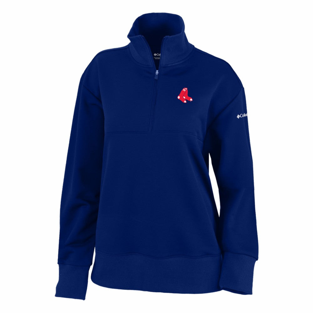 Boston Red Sox Columbia Women's Birchwood Hills Quarter-Zip Pullover Lifestyle