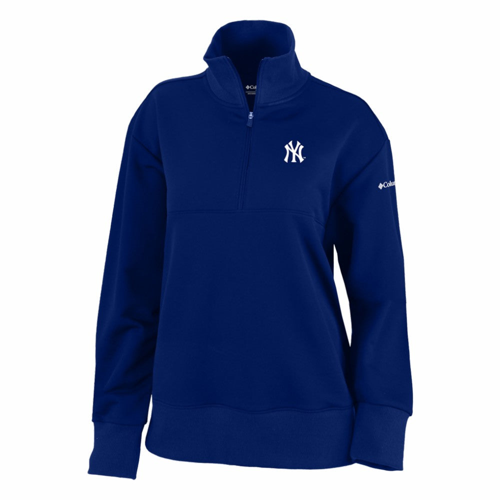 New York Yankees Columbia Women's Birchwood Hills Quarter-Zip Pullover for sale