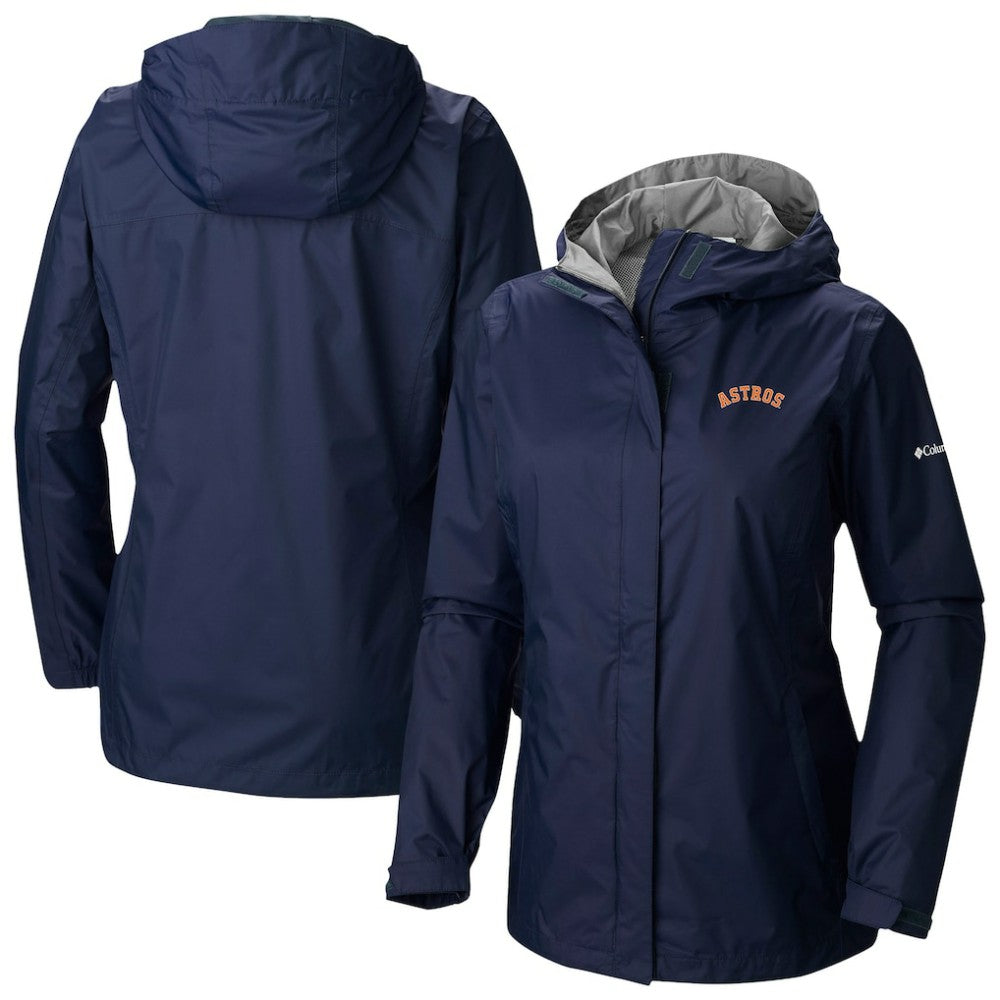 Houston Astros Columbia Women's Arcadia II Omni-Tech Full-Zip Hoodie Rain Jacket Near Me