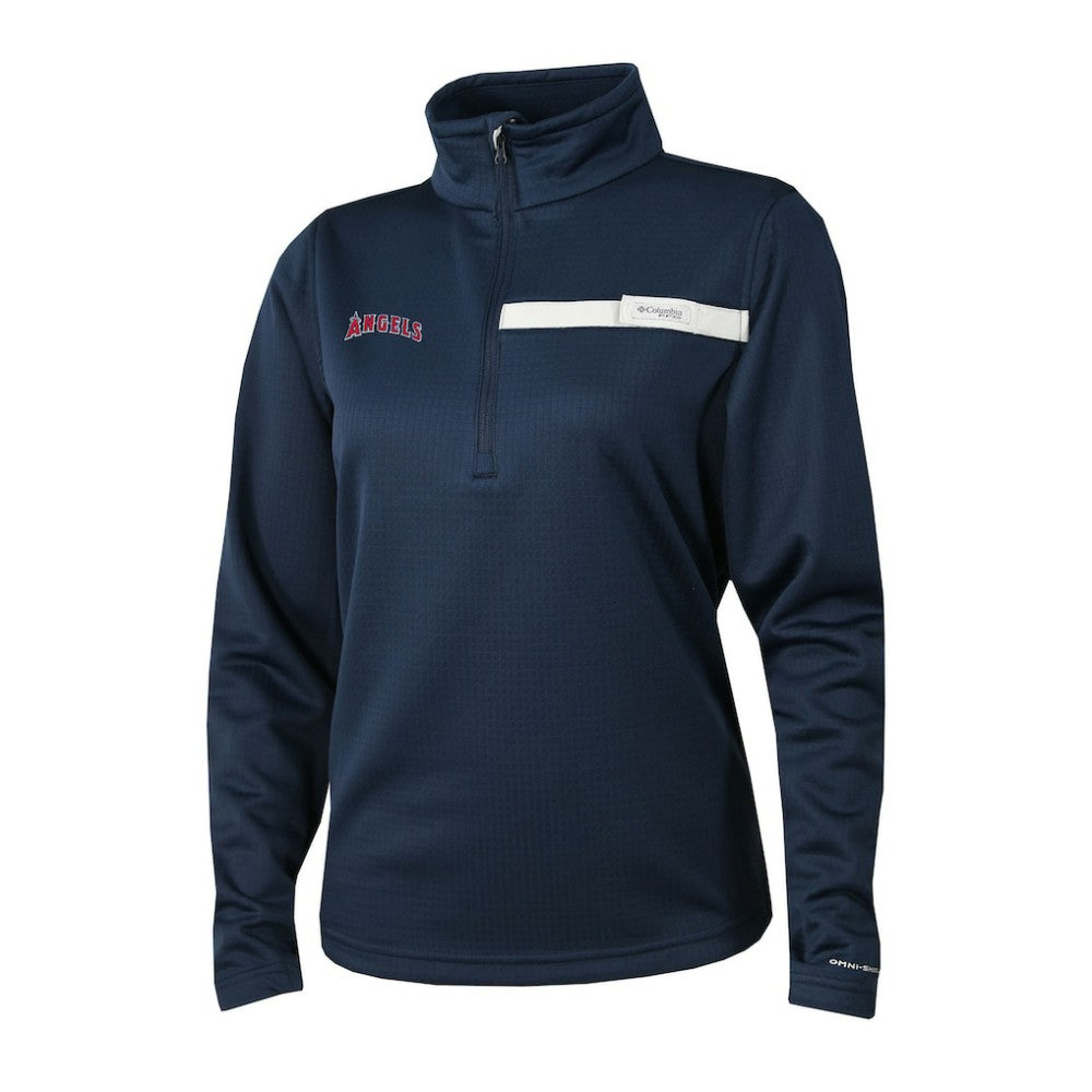 Los Angeles Angels Columbia Women's Skiff Guide Fleece Half-Zip Pullover Jacket Online