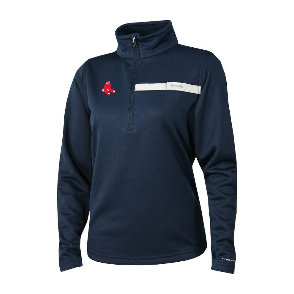 Boston Red Sox Columbia Women's Skiff Guide Fleece Half-Zip Pullover Jacket for sale
