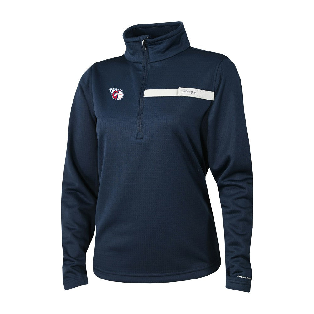 Cleveland Guardians Columbia Women's Skiff Guide Fleece Half-Zip Pullover Jacket Sale