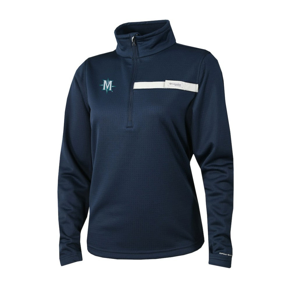 Seattle Mariners Columbia Women's Skiff Guide Fleece Half-Zip Pullover Jacket On Sale