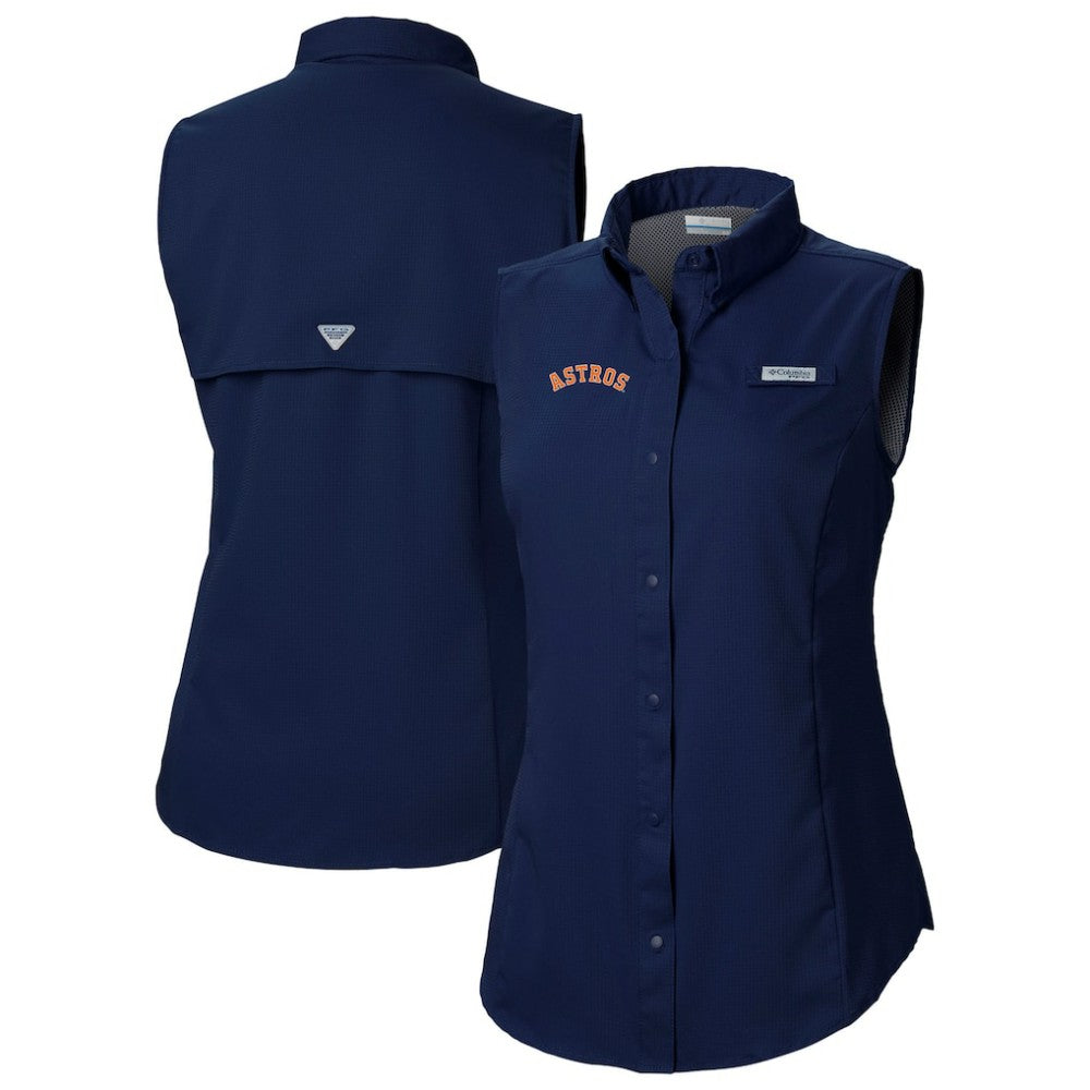 Houston Astros Columbia Women's Tamiami Sleeveless Shirt Sale