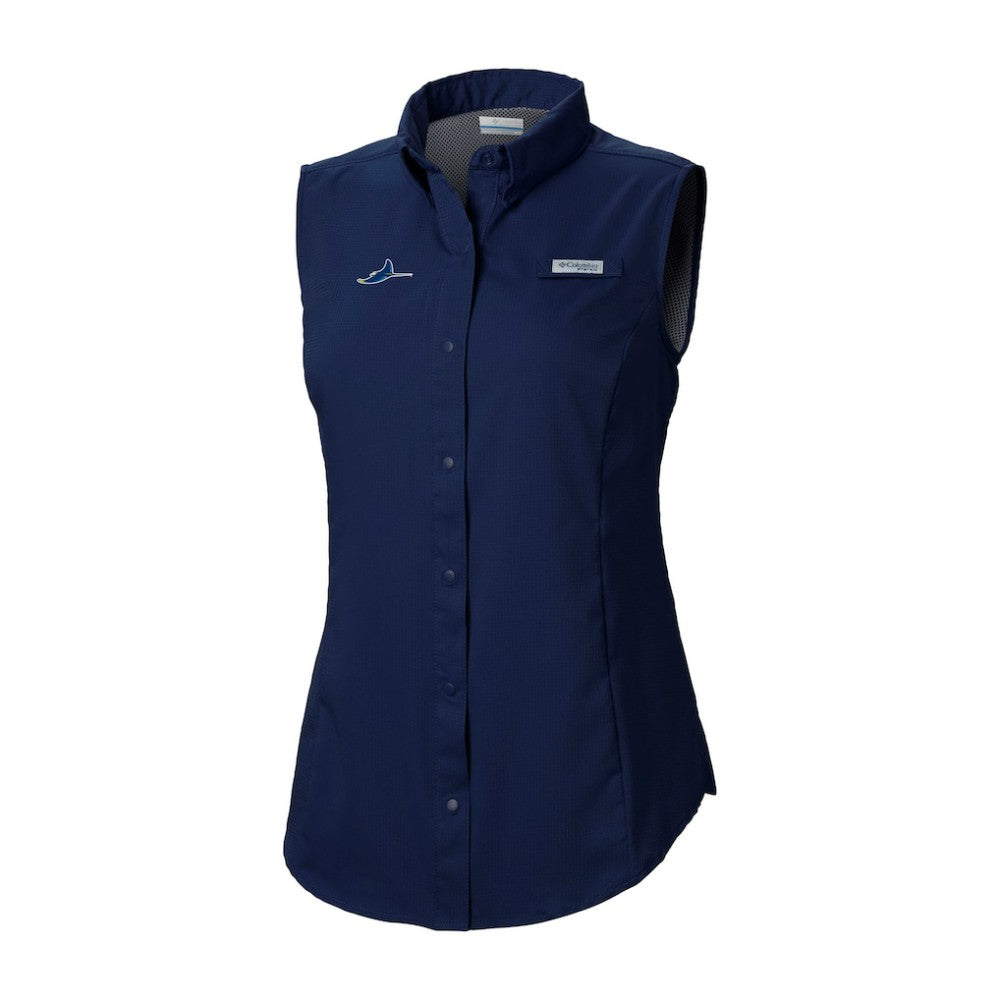 Tampa Bay Rays Columbia Women's Tamiami Sleeveless Shirt Clearance