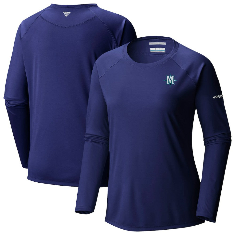 Seattle Mariners Columbia Tidal Tee II Long Sleeve T-Shirt On Sale