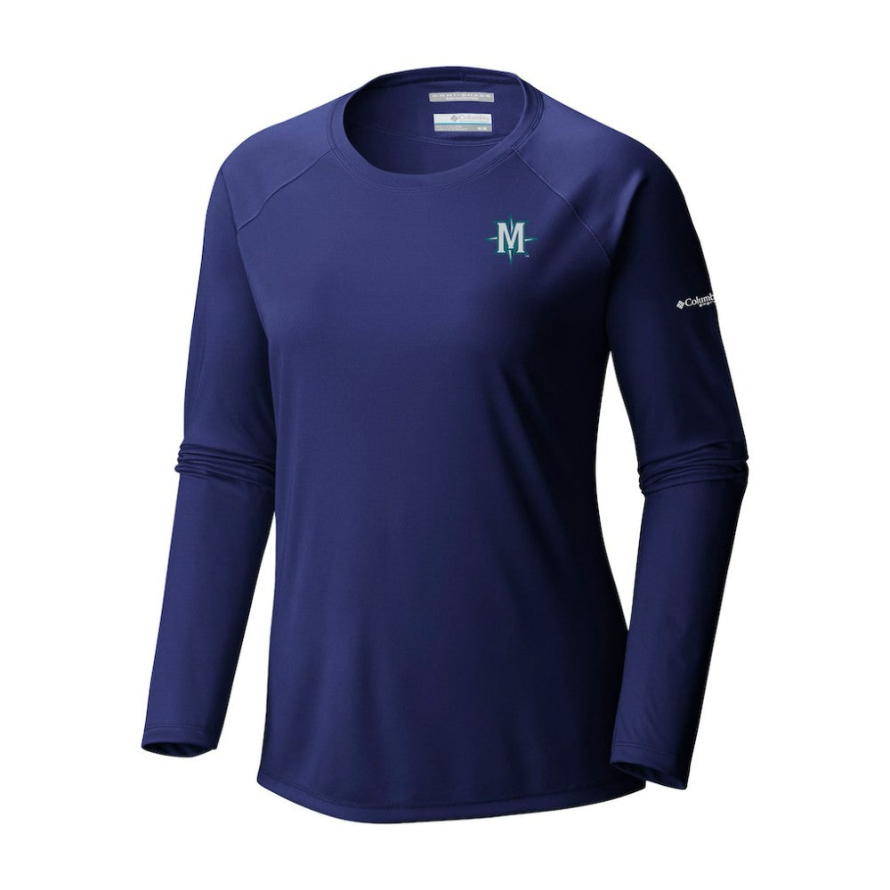 Seattle Mariners Columbia Tidal Tee II Long Sleeve T-Shirt On Sale
