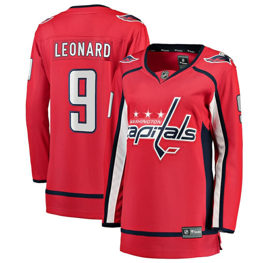 Ryan Leonard Washington Capitals Fanatics Women's Home Breakaway Player Jersey - Red | NHL Jerseys