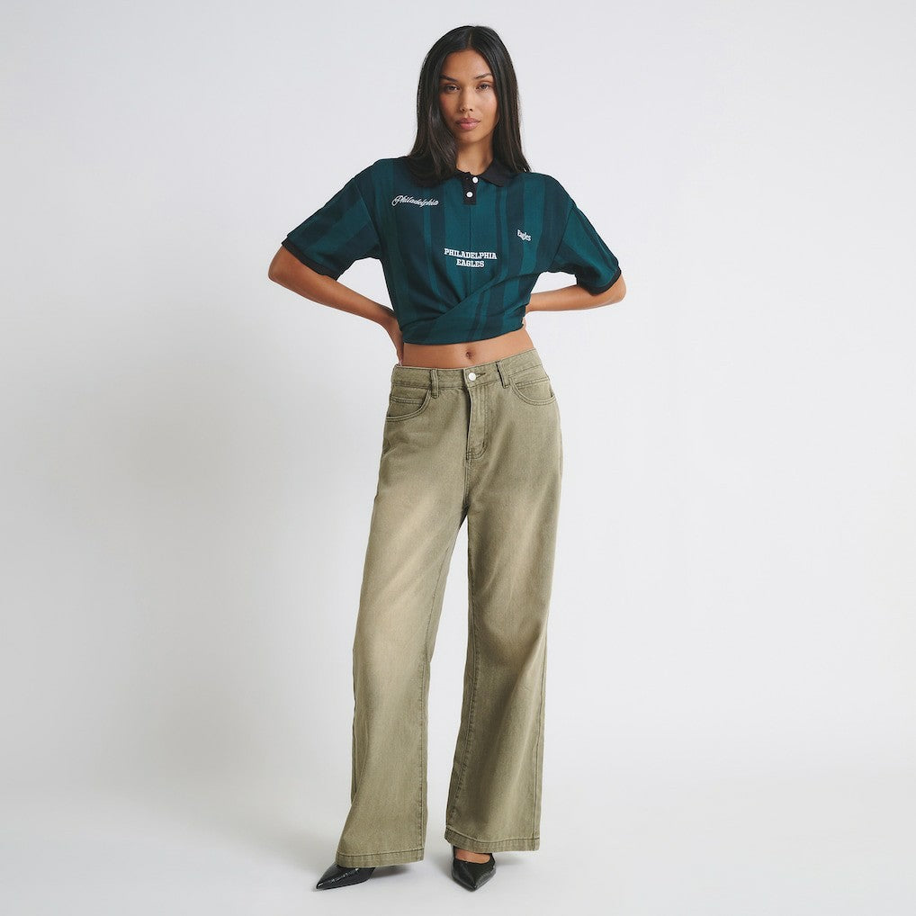 Philadelphia Eagles Off Season Women's Rugby T-Shirt Midnight Green - NFL