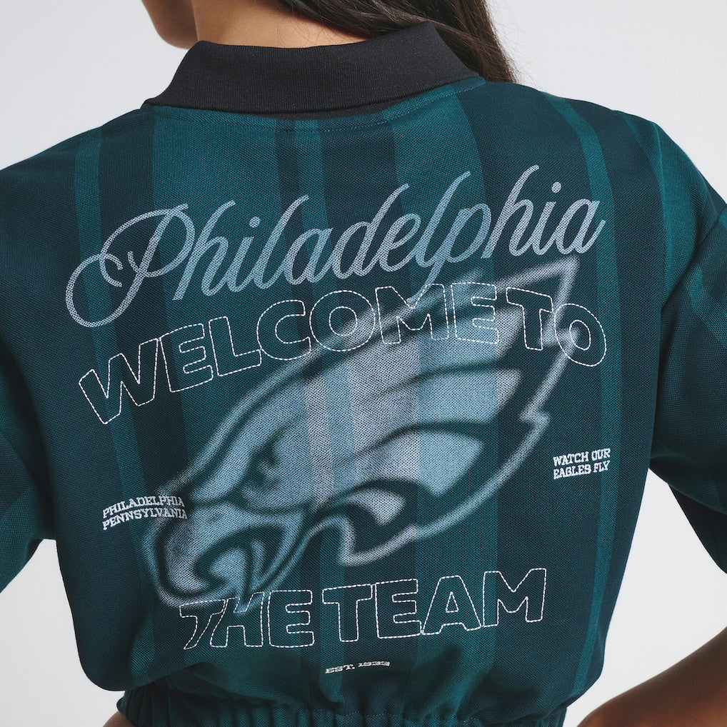 Philadelphia Eagles Off Season Women's Rugby T-Shirt Midnight Green - NFL