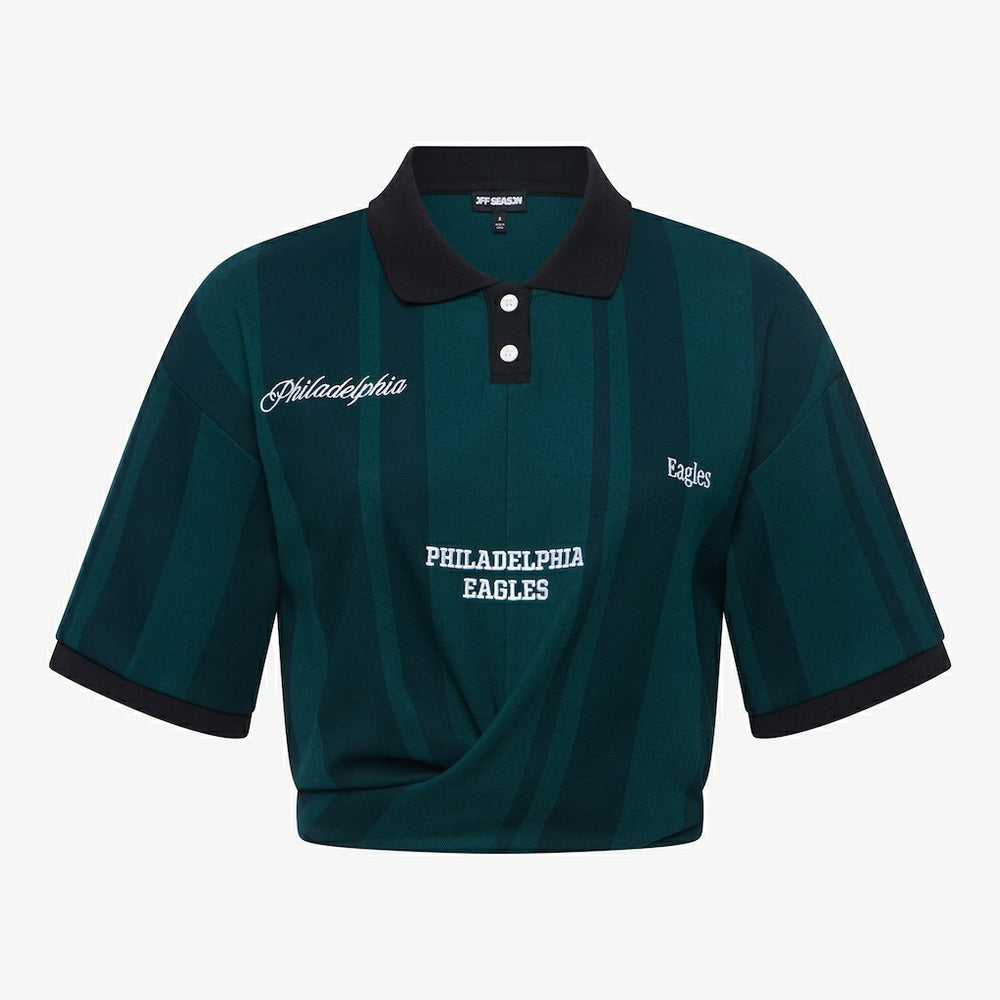 Philadelphia Eagles Off Season Women's Rugby T-Shirt Midnight Green - NFL