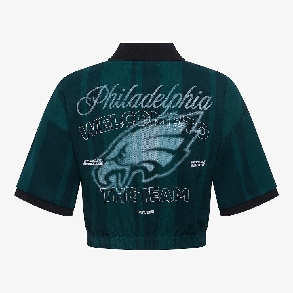 Philadelphia Eagles Off Season Women's Rugby T-Shirt Midnight Green - NFL