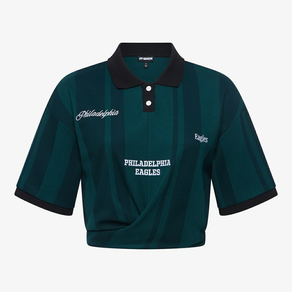 Philadelphia Eagles Off Season Women's Rugby T-Shirt Midnight Green - NFL