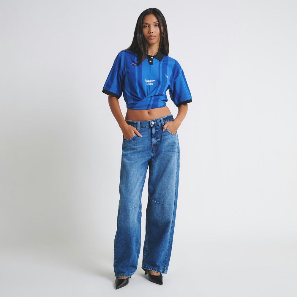 Detroit Lions Off Season Women's Rugby T-Shirt Blue - NFL