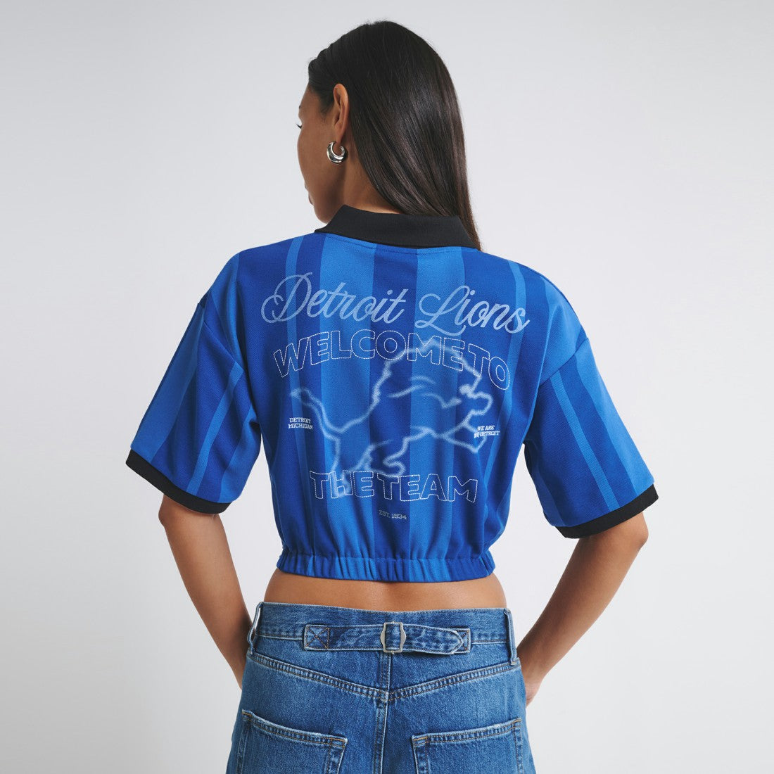 Detroit Lions Off Season Women's Rugby T-Shirt Blue - NFL