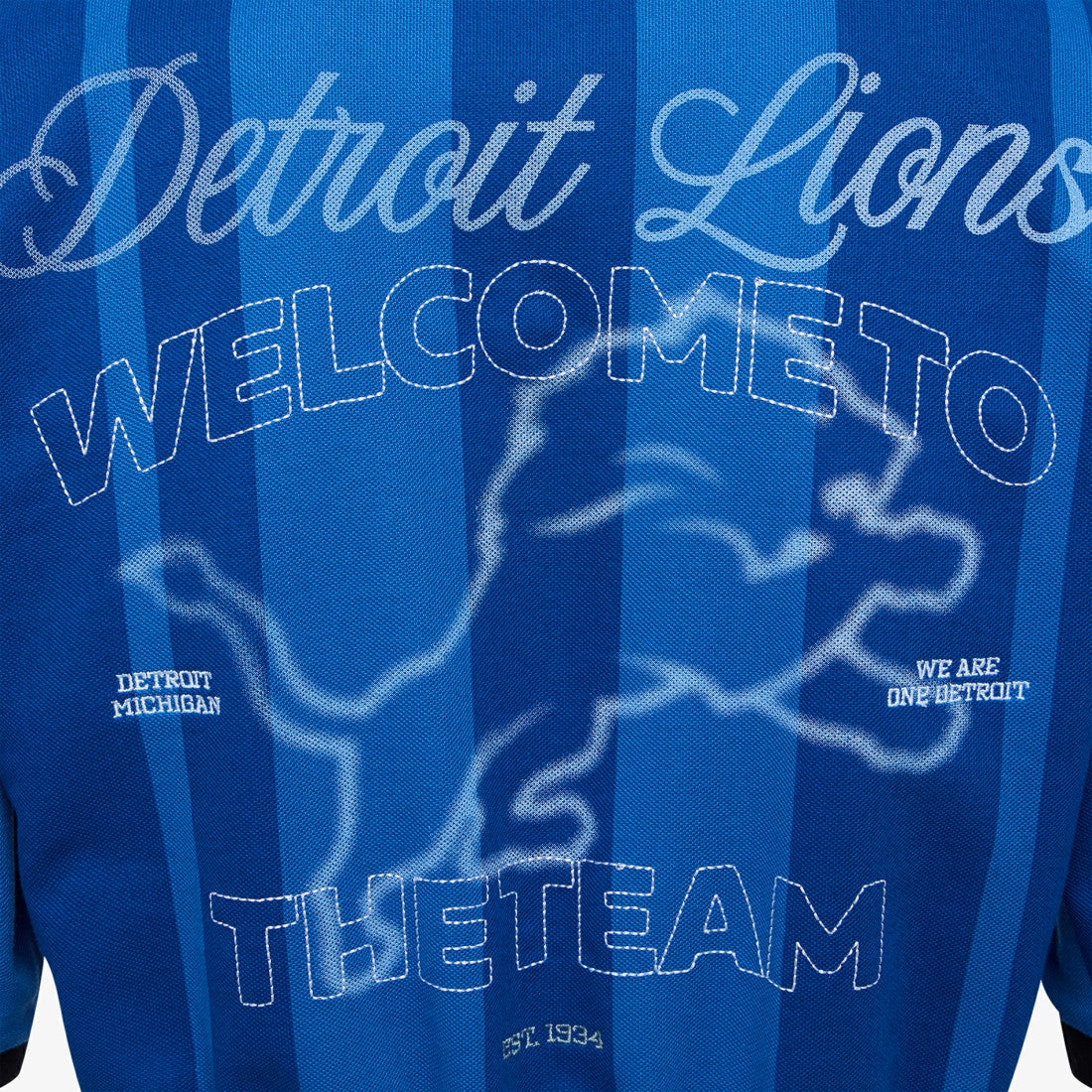 Detroit Lions Off Season Women's Rugby T-Shirt Blue - NFL