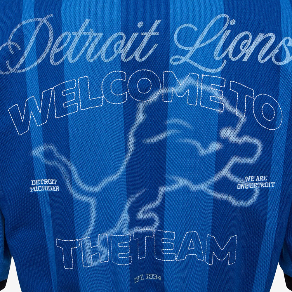 Detroit Lions Off Season Women's Rugby T-Shirt Blue - NFL