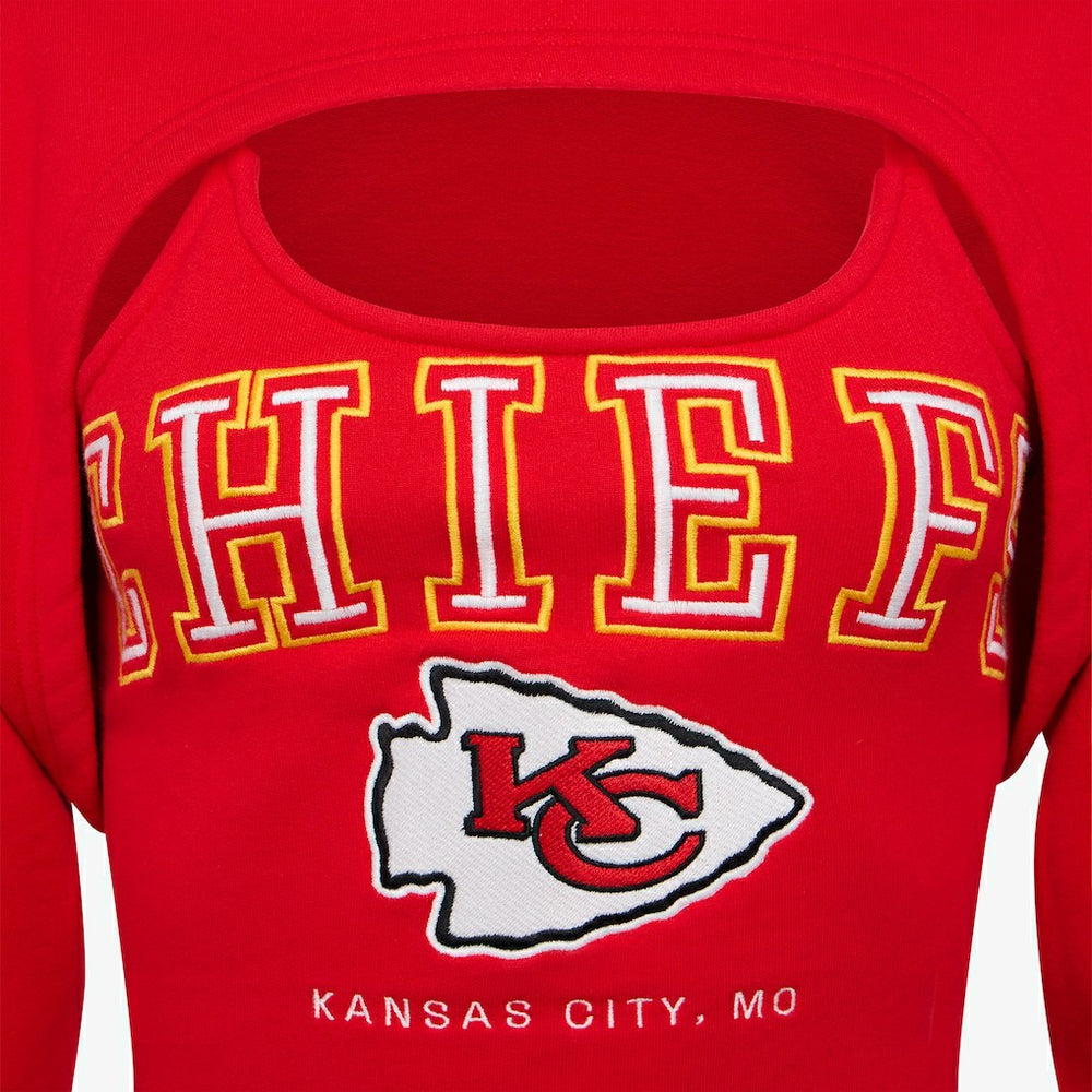 Kansas City Chiefs Off Season Women's Fleece Shrug Cami Red - NFL