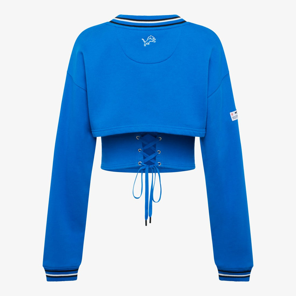 Detroit Lions Off Season Women's Fleece Shrug Cami Blue - NFL