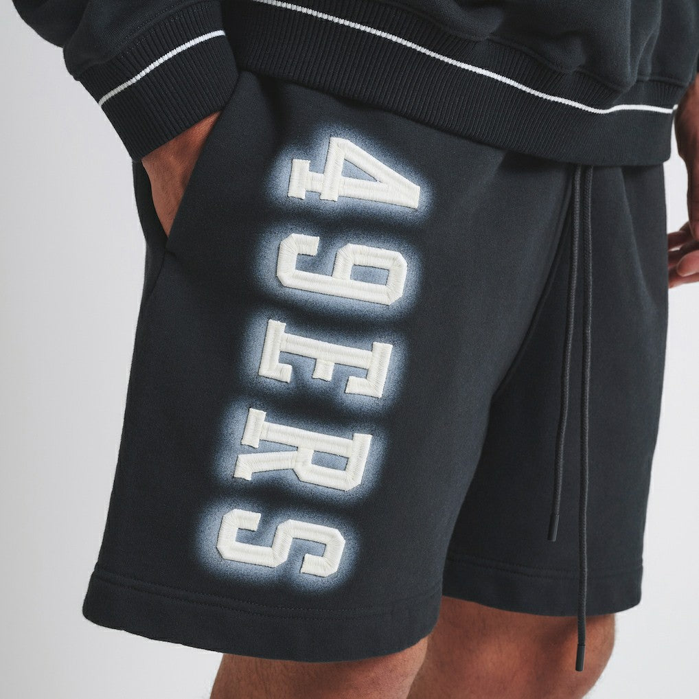 San Francisco 49ers Off Season Unisex Fleece Shorts Black - NFL