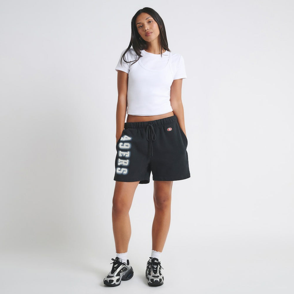 San Francisco 49ers Off Season Unisex Fleece Shorts Black - NFL