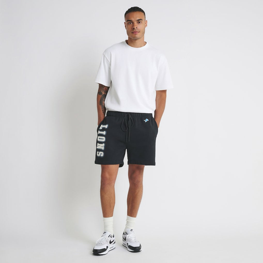 Detroit Lions Off Season Unisex Fleece Shorts Black - NFL