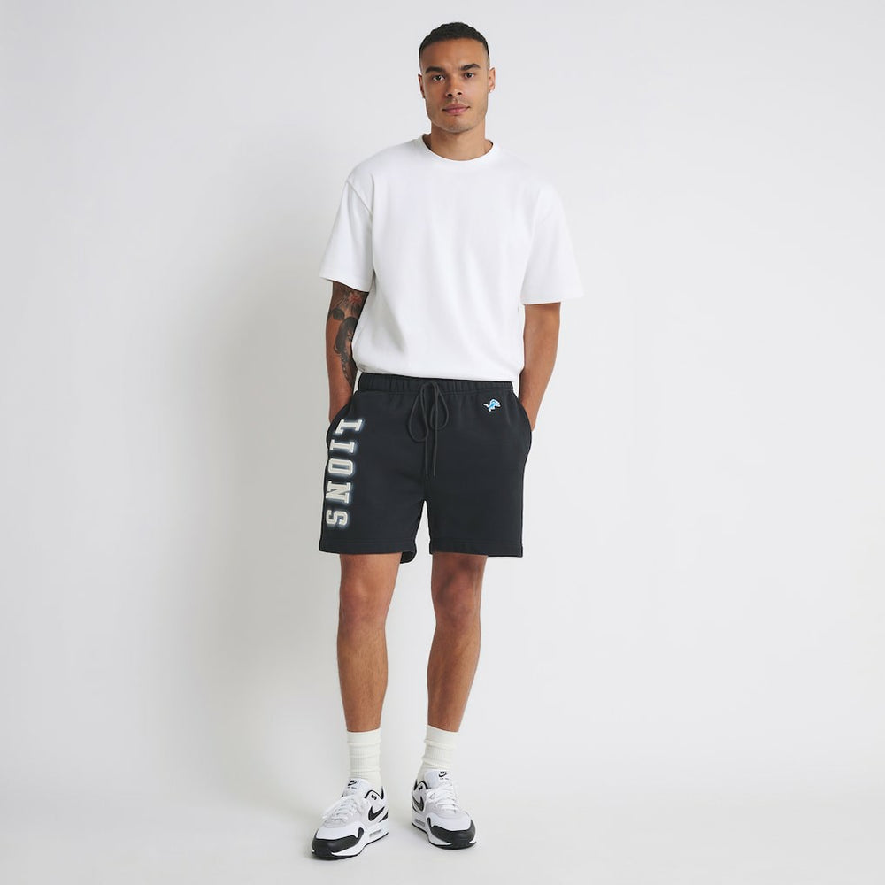 Detroit Lions Off Season Unisex Fleece Shorts Black - NFL